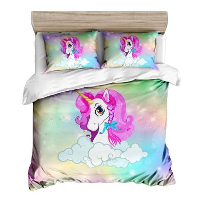 China New Aoyatex Unicorn Designs Disposable Bedding Set/Sheet Set/Duvet Cover Set for sale