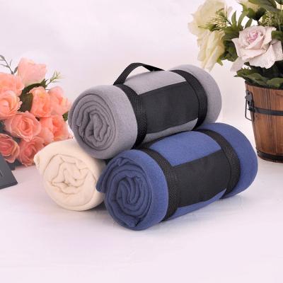 China Factory Wholesale Price PORTABLE Solid Cozy Fleece Blanket for sale