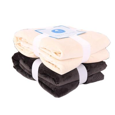 China Super Soft Fleece Anti-Pilling Micromink Sherpa Blanket Double-Layer Bulk Blankets for sale