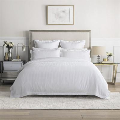 China Sustainable Promotion Hotel White Cotton Sheet Comforter Bedding Set for sale