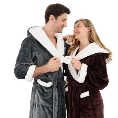 China OEM Breathable Long Sweater Robe For Women Bathrobes Custom Winter Warm Soft Cotton Bathrobe for sale