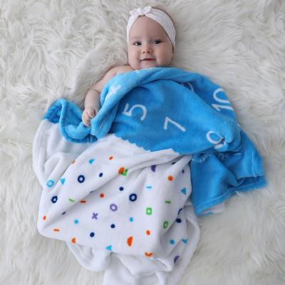 China Anti Static Anti Pilling Wrap Fleece Baby Blanket Super Soft Flannel Fleece Custom Baby Blanket for sale