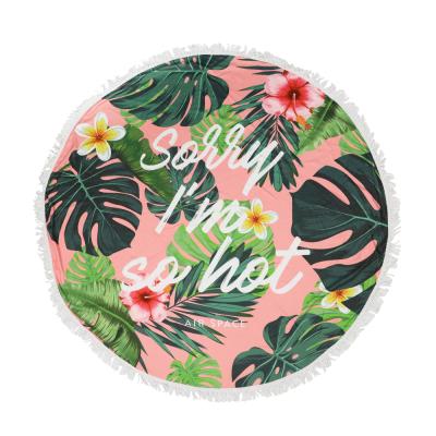 China LOW MOQ Safe High Quality Round Beach Towel For Kids for sale