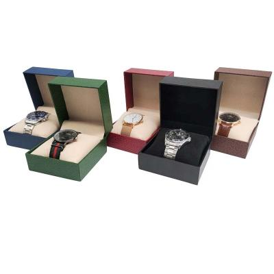 China For Luxury Watch Packing Cheap High Quality Paper Chain Case Box Display Plastic Wristwatch Watch Box for sale