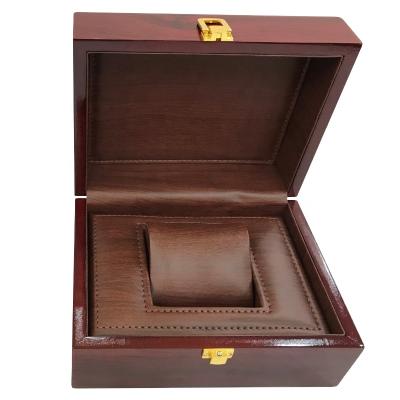 China For Luxury Watch Packing Custom Logo Wooden Watch Box Leather Watch Case With Gift Box Packing In Stock for sale