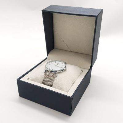 China For Luxury Watch Luxury Minimalist Watch White Velvet Watch Packaging Stands Cardboard Paper Watch Band Customized Packaging Box for sale