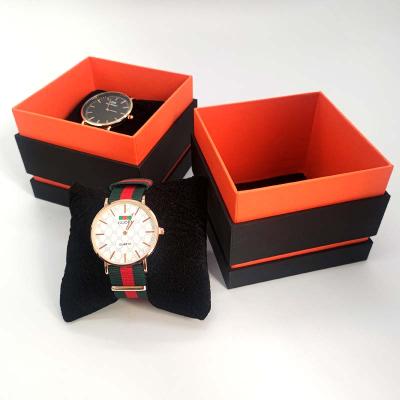 China Cheap Custom Black Plastic+Pu Leather Or Special Paper Watch Storage Box Watch Packing Boxes Low MOQ Paper Boxes for sale