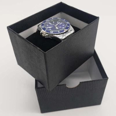 China Recyclable Custom Logo Paper Luxury Wrist Black Watch Gift Box Packaging Boxes Watch Box For Watches for sale