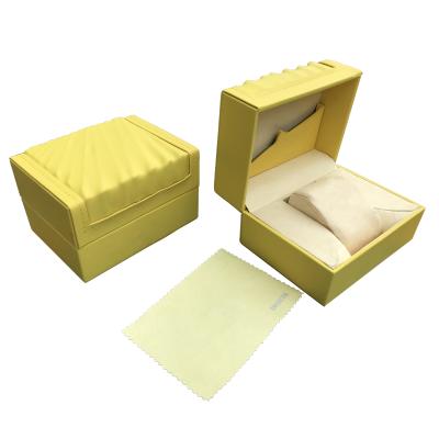 China For luxury watch packing luxuy leather watch box for men rectangle custom watch box for sale