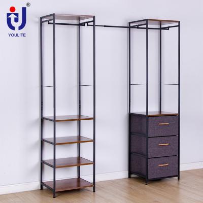 China Heavy Duty Industrial Powder Coated Tube Pipe Luxury Store Clothing Rack for sale