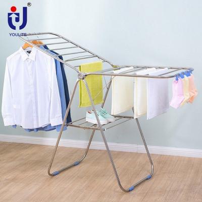 China Modern Folding Laundry Room Drying Rack Wall Mount Stainless Steel Rack for sale