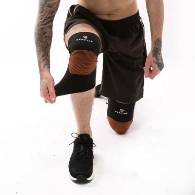 China Adjustable high compression xxxl waist knee brace resilient nylon elastic knitting protector for sale