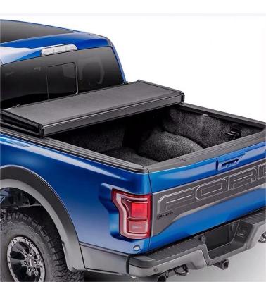 China 4x4 Pickup Truck Triple Black High Quality Triple Tonneau PVC Tonneau Rolled Cigarette Soft Bedspread For Ford F150 2015+ for sale