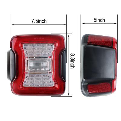 China US Has Running Led Tail Lights For Jeep Wrangler JL 2018-2023 32x25x28CM for sale