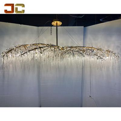 China High performance cost ratio JC LIGHTING iceberg modern creative original crystal droplight glass chandelier custom luxury for villa for sale