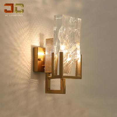 China Easy Contemporary Crystal Nordic Wall Lamp e14 Assembly Hotel Wall Brass Sconce For Luxury Housing for sale