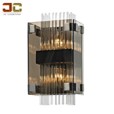 China Modern Modern Bathroom Crystal Black Zhongshan Acrylic Wall Lamp Chandelier for sale