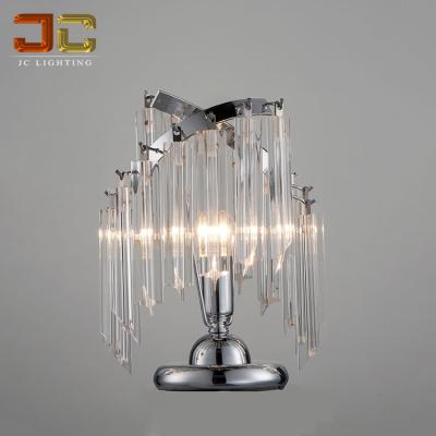 China Hot Sale Modern Iron K9 Crystal Table Lamp For Living Room Or Bedroom for sale