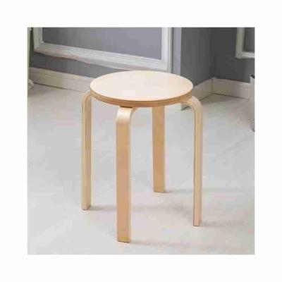 China Bentwood Brand New Color Selectable Stool High Round Small Round Wooden Stool for sale