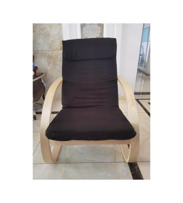 China Modern Luxury Bentwood Low Price Lightweight Black Soft Fabric Solid Wood Chairs Leisure Chair for sale