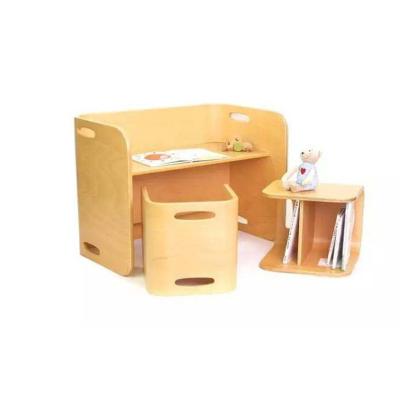 China Multifunctional Bentwood Quality Assurance Baby Table Chair Birch Baby Learning Table for sale