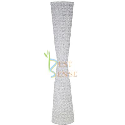 China Crystal Trumpet Wedding Centerpiece Stand For Aisle Runner Decor WCP-18 for sale