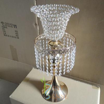 China Iron chandelier crystal centerpiece to wedding table for sale