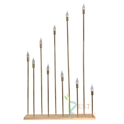 China Weddings 10am Gold Candelabra Grand Centerpieces Event Backdrop for sale