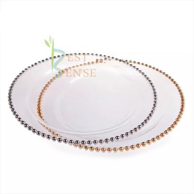 China 13 Inch Sustainable Gold Charger Plates For Wedding Table Decoration for sale