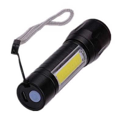 China Zoomable USB Charge Led Flashlight 3 EDC Flashlight Handy Light Telescopic Rechargeable EDC Torch Light 3 Watt Element 3 Watt Led Flashlight For Kids for sale