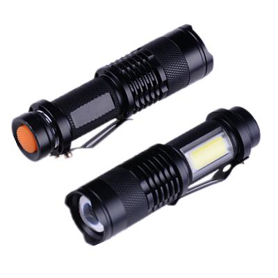 China Zoomable Led Long Lifespan 14500 Multifunction Torch Zoomable Lens Gear Rechargeable Focus Mini Flashlight COB Led Mini Flashlights for sale