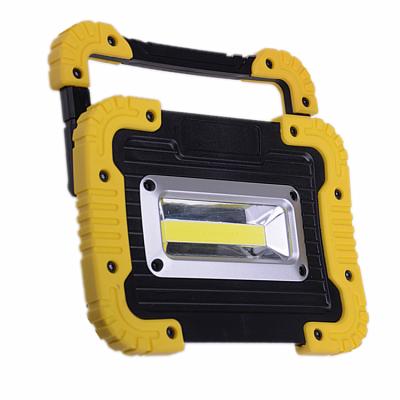 China Plastic Garden ABS COB Work Light with Handle, Battery Operated Adjustable Portable Bracket Flood Light for sale