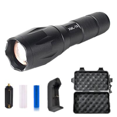 China Zoomable Led Zoom Light Super Bright Powerful Torch Tactical Portable Led Flashlight , High Power Led Instant Light Rechargeable Led Torch for sale