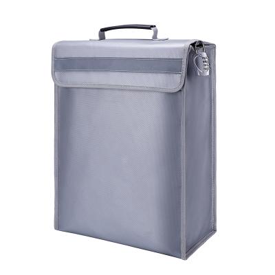 China Customized Waterproof And Fireproof Logo Wholesale Fireproof File Organize Storage Bag With Lock for sale