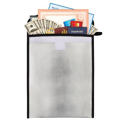 China Document Money Waterproof and Fireproof Waterproof Bag with Document Ticket Storage Bags for sale