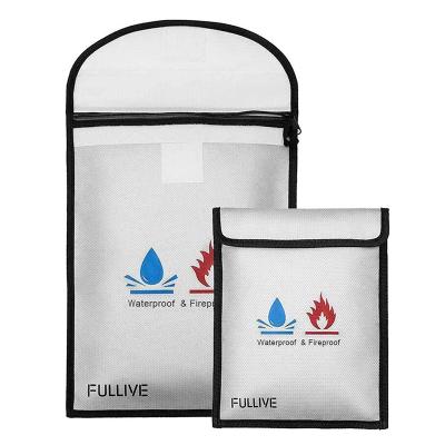 China Office Supplies A4 Fire Resistance Waterproof And Flame Retardant Safe Fireproof Bag for sale