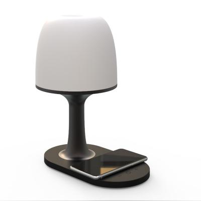 China 2020 New Modern QI Nightstand USB Wireless Charging Touch Control Bedside Lamps Led Side Table Lamp for sale