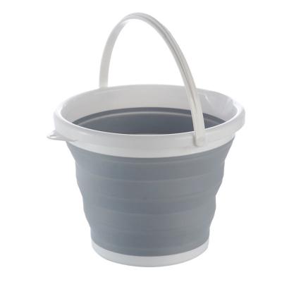 China New Arrival Convenient Collapsible Silicone Collapsible Bucket Bucket Convenient For Outdoor Beach Fishing Home Cleaning for sale