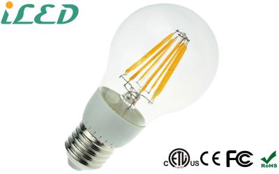 China 800lm 4500K Daylight White A60 LED Filament Bulb light 8 Watt E27 Base 85 - 265V for sale