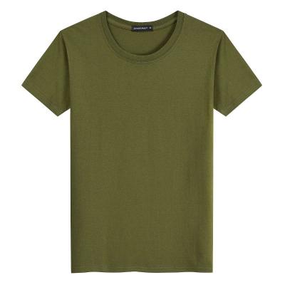 China Anti-Wrinkle Wholesale Mens Solid Color Cotton T-shirt Men's Plain 100% T-shirts For Printing for sale