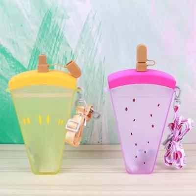 China Beautiful Viable Tropical Custom Logo Popsicle Water Bottle Purse Drink Purses Handbag Cup With Straw Self-Driving Travel for sale