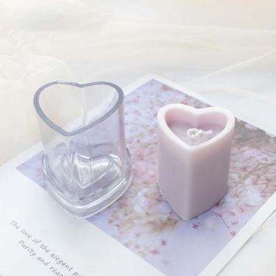 China Sustainable DIY making Mould candle Love Shape Acrylic Candle Making Mould Decorating Valentine's Day for sale