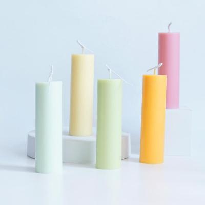 China Sustainable Simple Geometric Cylindrical Candle Mold for Candle Making DIY Scented Candle Plastic Mold for sale