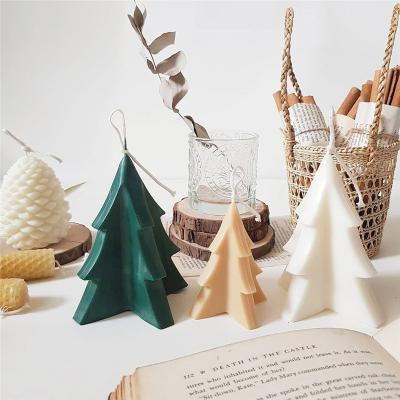 China Sustainable DIY3D Christmas Tree Plastic Acrylic Candle Mold Aromatherapy Candle Mold Candle Making Supplies for sale