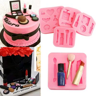 China Viable Makeup Tools Lipstick Silicone Mold For Polymer Clay Chocolate Candy Cupcake Fondant Tool for sale