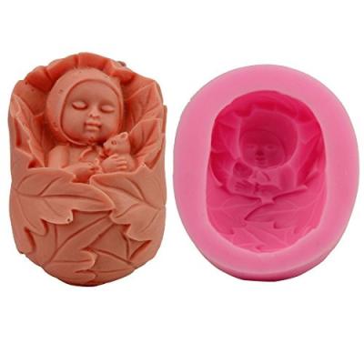 China Viable Handmade 3D Baby Soap Making DIY Silicone Soap Mold Oval Craft Soap Mold for sale