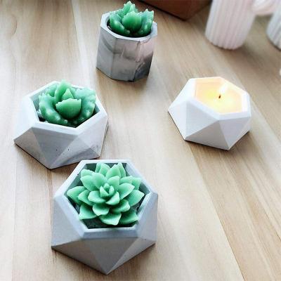 China Viable Succulent Flower Pot Silicone Molds For Concrete Epoxy Resin Silicone Resin Mold Making for sale