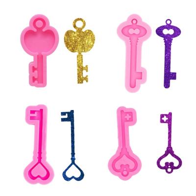 China 4pcs DIY Shape Resin Casting Mold Silicone Pendant Mold Bag Charm Necklace Viable Key Chain Jewelry Handmade Jewelry Making Tool for sale