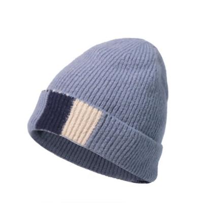 China 2021 New COMMON Ladies Assorted Color Matching Beanie Hats Winter Warm Knitted Hats Sports Hats for sale