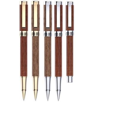 China High End Agriculture Wooden Roller Pen Chrome Or Gold Balances New Luxury High End Wooden Body Rollerball Pen for sale